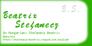 beatrix stefanecz business card